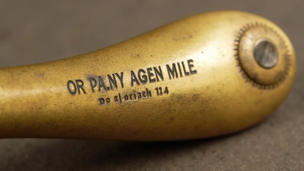Vintage Brass Shoehorn with Manufacturer's Mark