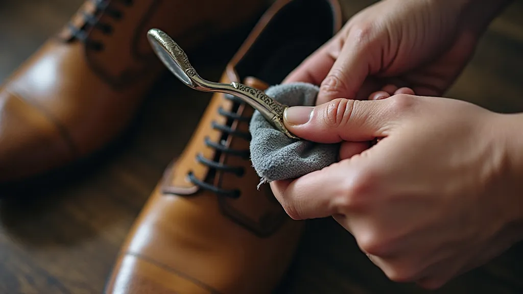 Cleaning a vintage shoehorn