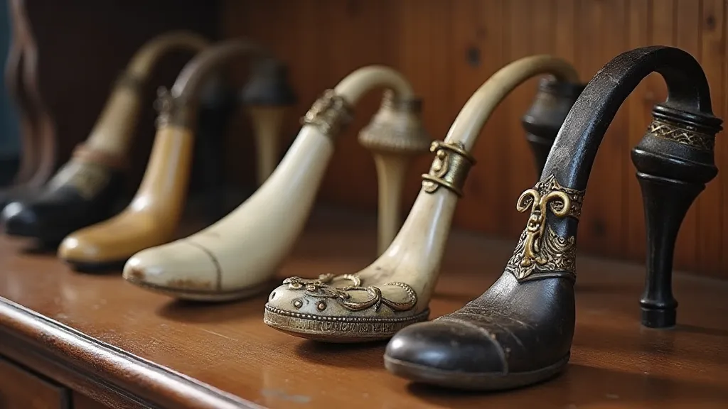 Variety of vintage shoehorns