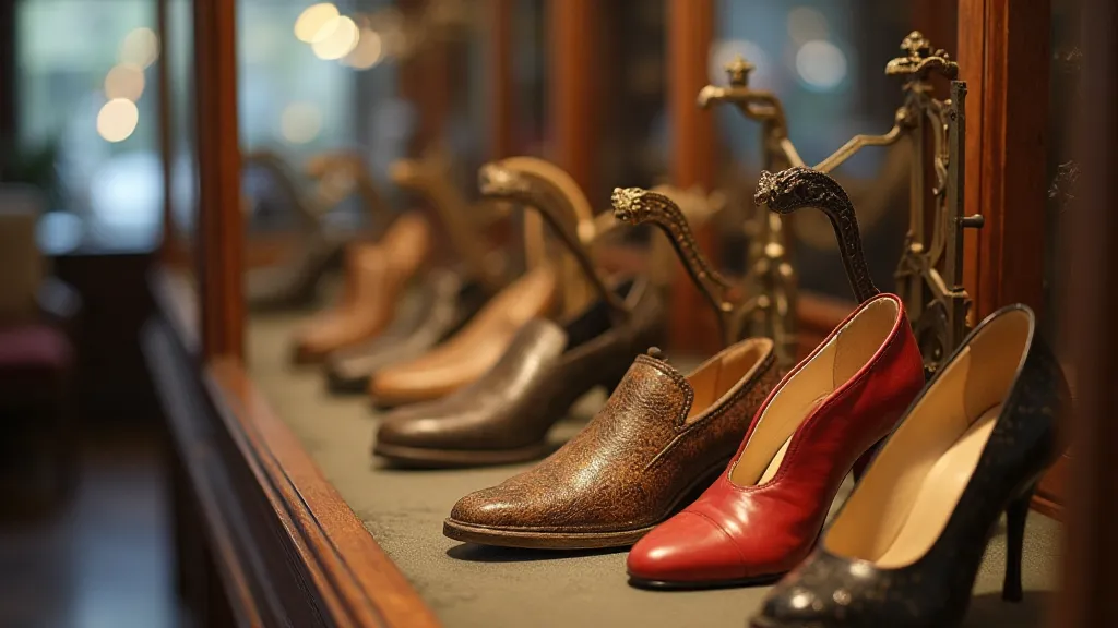 Display of vintage shoehorns