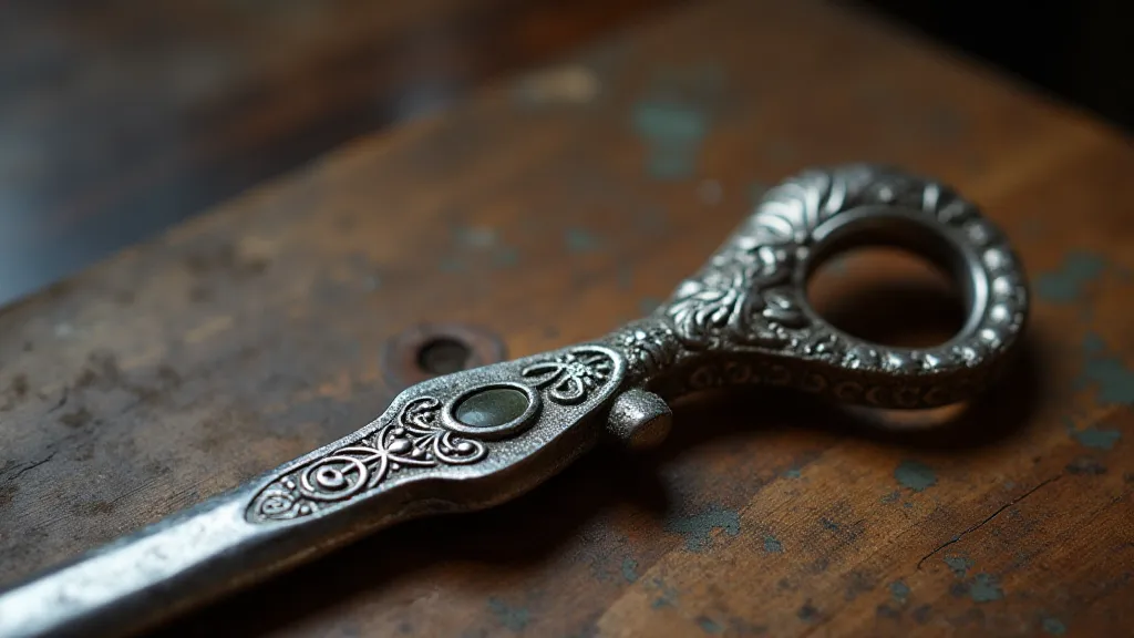 Silver telescopic shoehorn close-up
