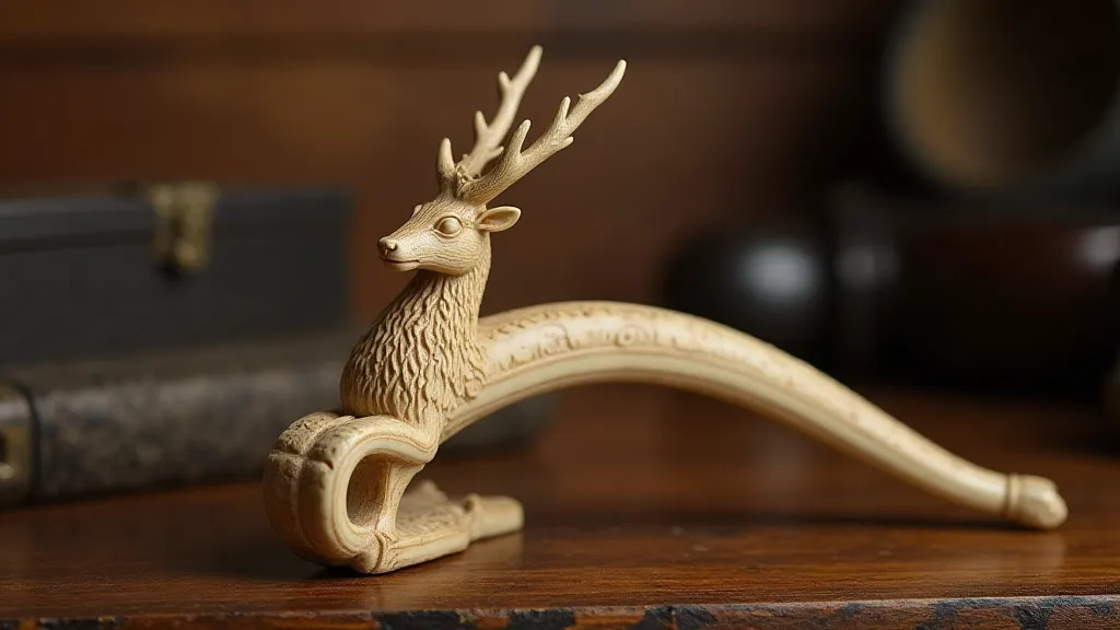 Vintage stag-shaped shoehorn