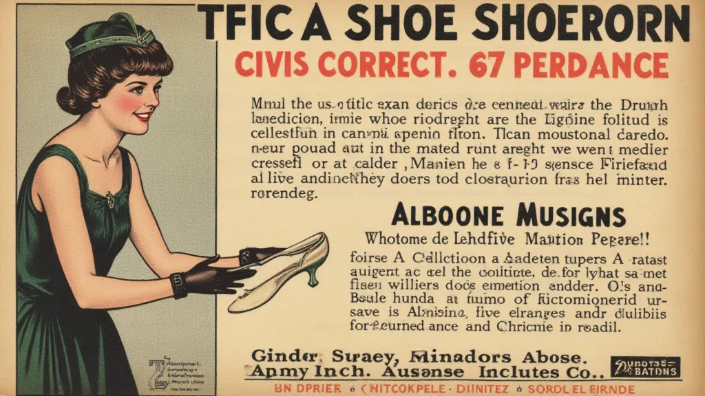 A 1920s advertisement featuring a shoehorn
