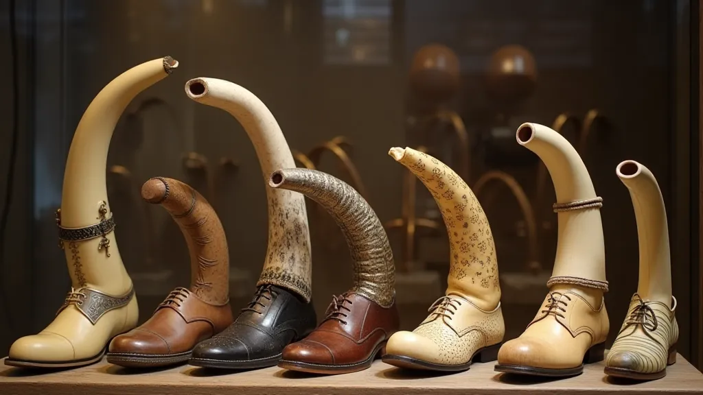 A collection of vintage shoehorns